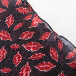 Hofman Copenhagen Black Scarf Red Lip Print