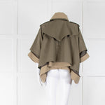 Sacai Khaki Beige Layered Short Trench Coat