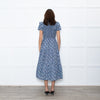 Cefinn Black Blue Floral Tiered Dress