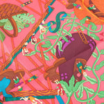 Hermes Bright Pink Silk Le Potager Extraordinaire Scarf