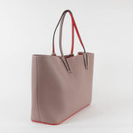 Christian Louboutin Taupe Cabata Studded Tote with Pouch