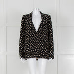 Fabienne Chapot Black Cream Daisy Print Blazer
