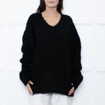 Raey Black Heavy Knit Crewneck Jumper