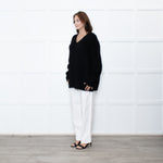 Raey Black Heavy Knit Crewneck Jumper