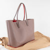 Christian Louboutin Taupe Cabata Studded Tote with Pouch