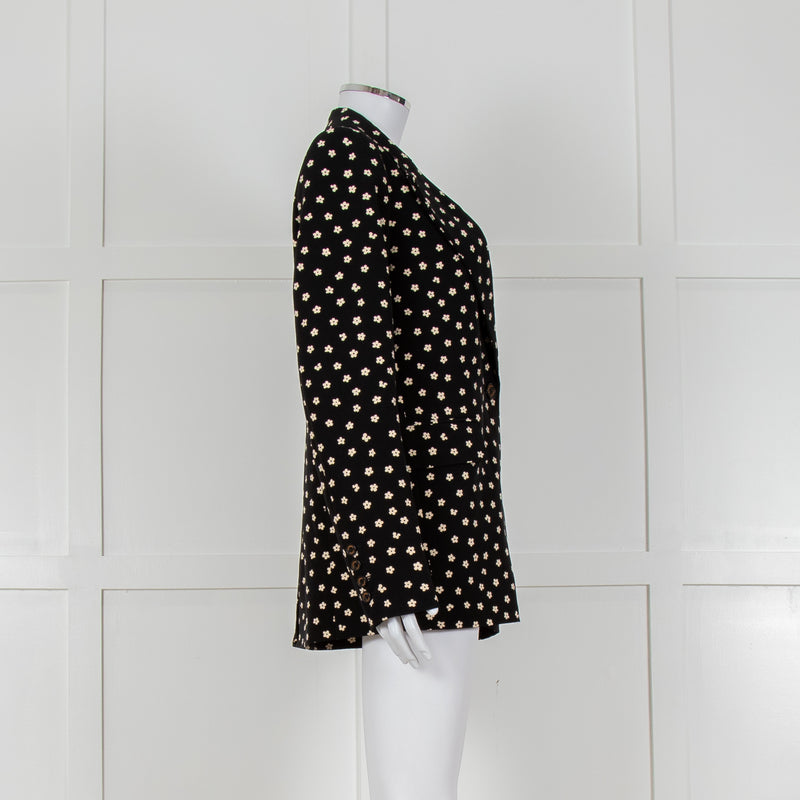 Fabienne Chapot Black Cream Daisy Print Blazer