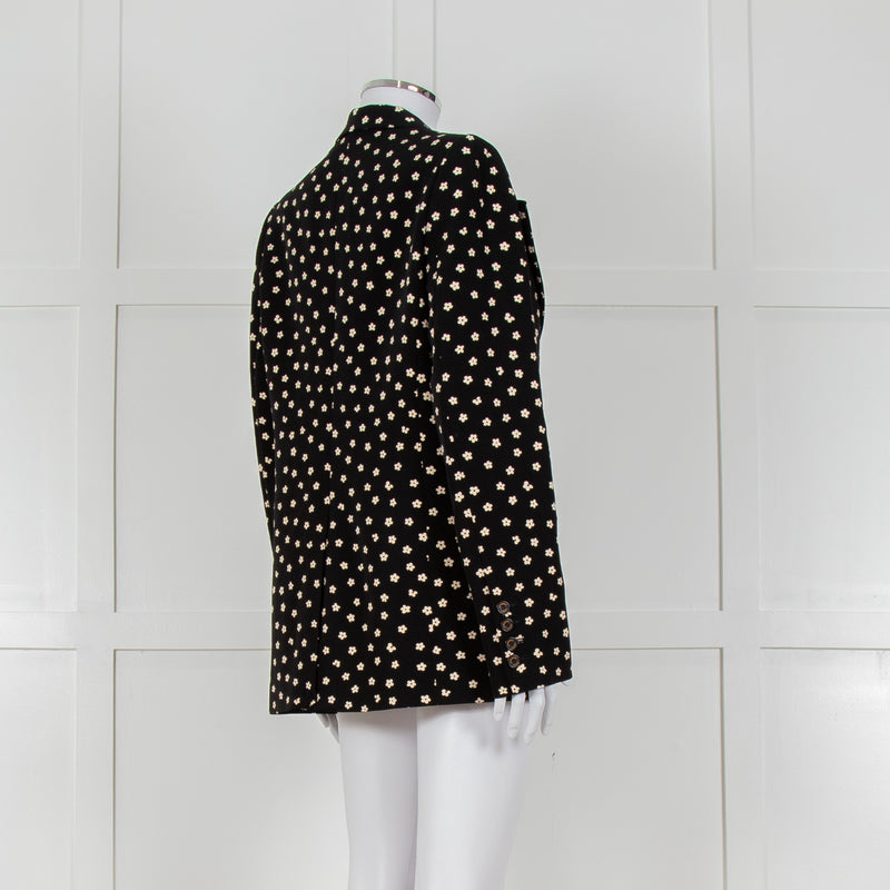 Fabienne Chapot Black Cream Daisy Print Blazer