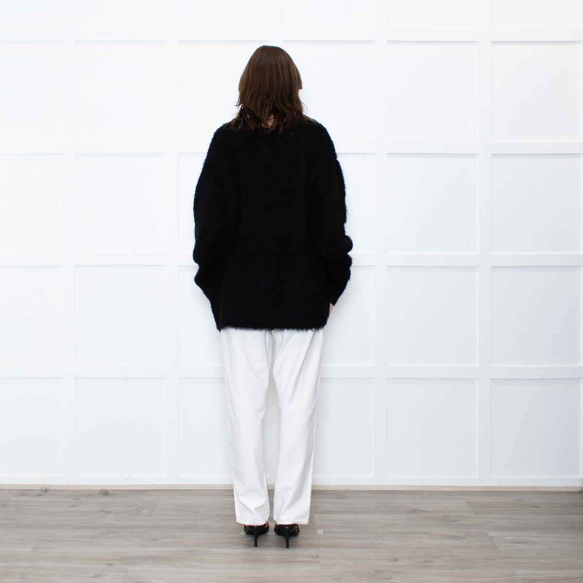 Raey Black Heavy Knit Crewneck Jumper