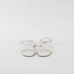 Gianvito Rossi White Leather Knot Flat Sandals