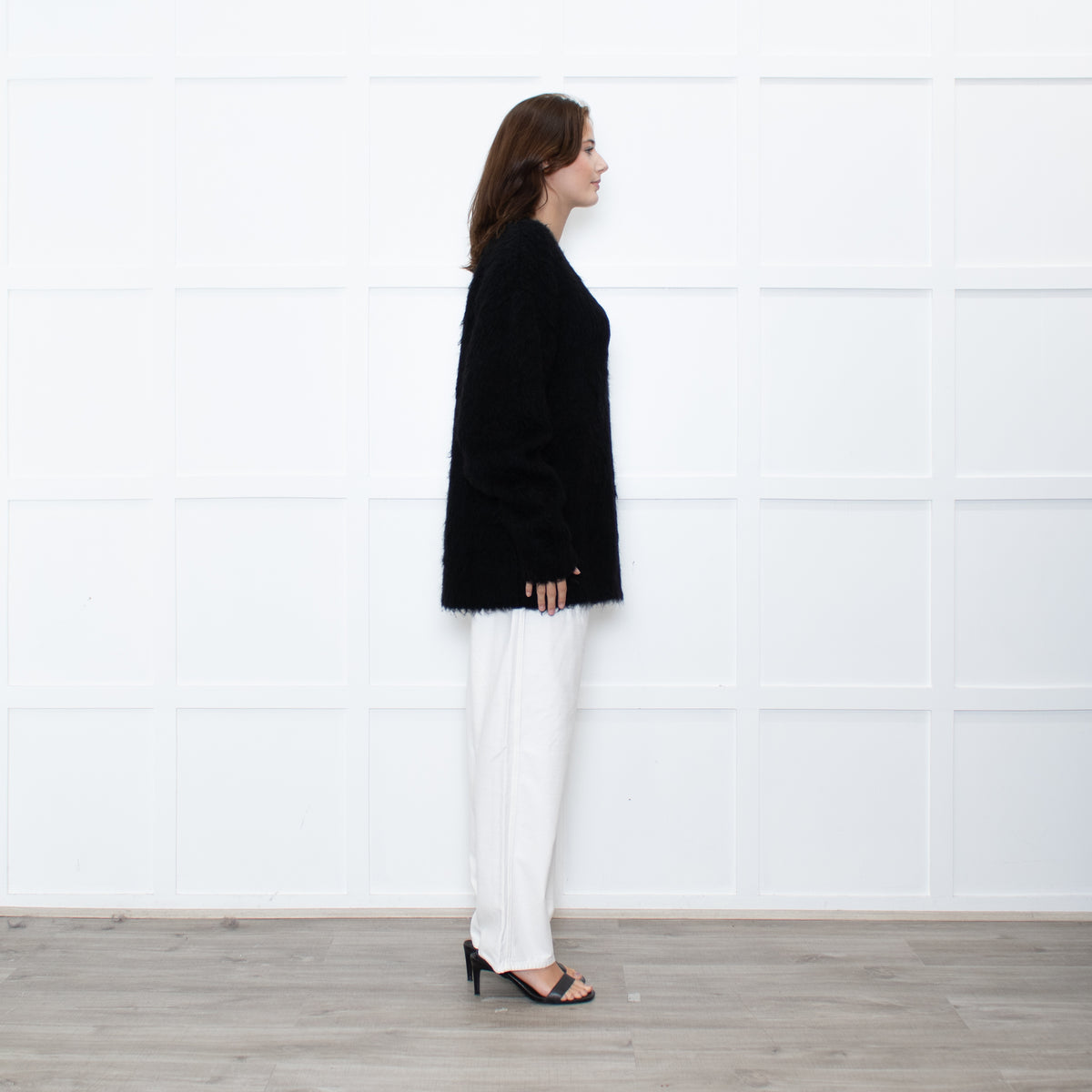 Raey Black Heavy Knit Crewneck Jumper