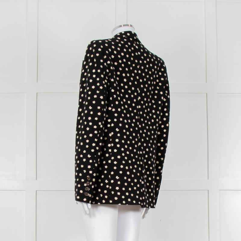 Fabienne Chapot Black Cream Daisy Print Blazer