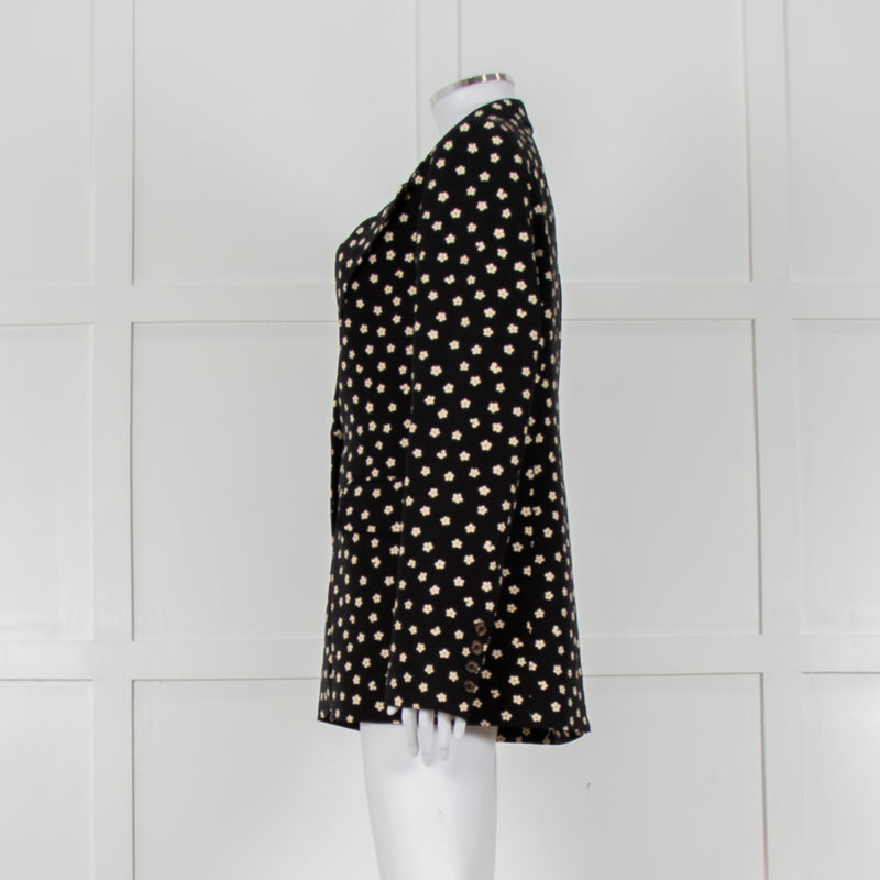 Fabienne Chapot Black Cream Daisy Print Blazer