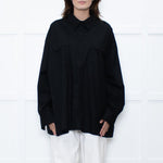 Armarium Black Cotton Oversized Shirt