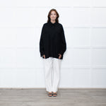 Armarium Black Cotton Oversized Shirt