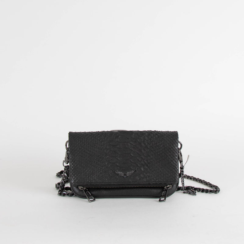 Zadig & Voltaire Black Rock Nano Savage Clutch Bag