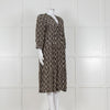 Ba&sh Black and White Printed Long Sleeve Tunic Dress