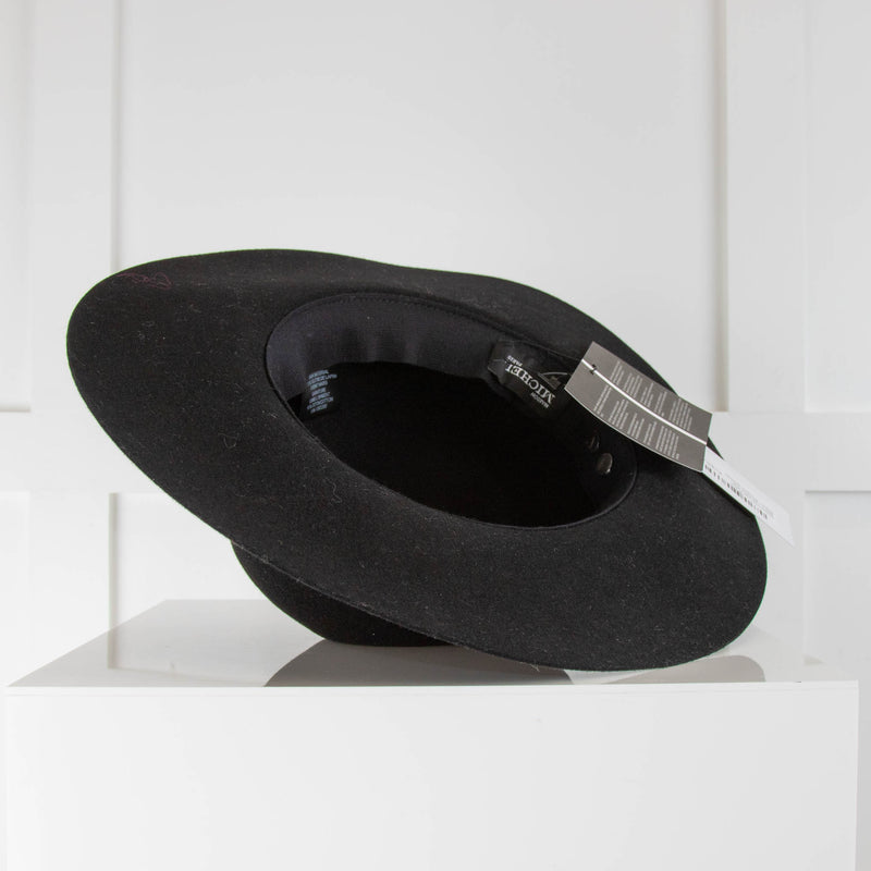 Maison Michel Paris Black Felt Alice Hat