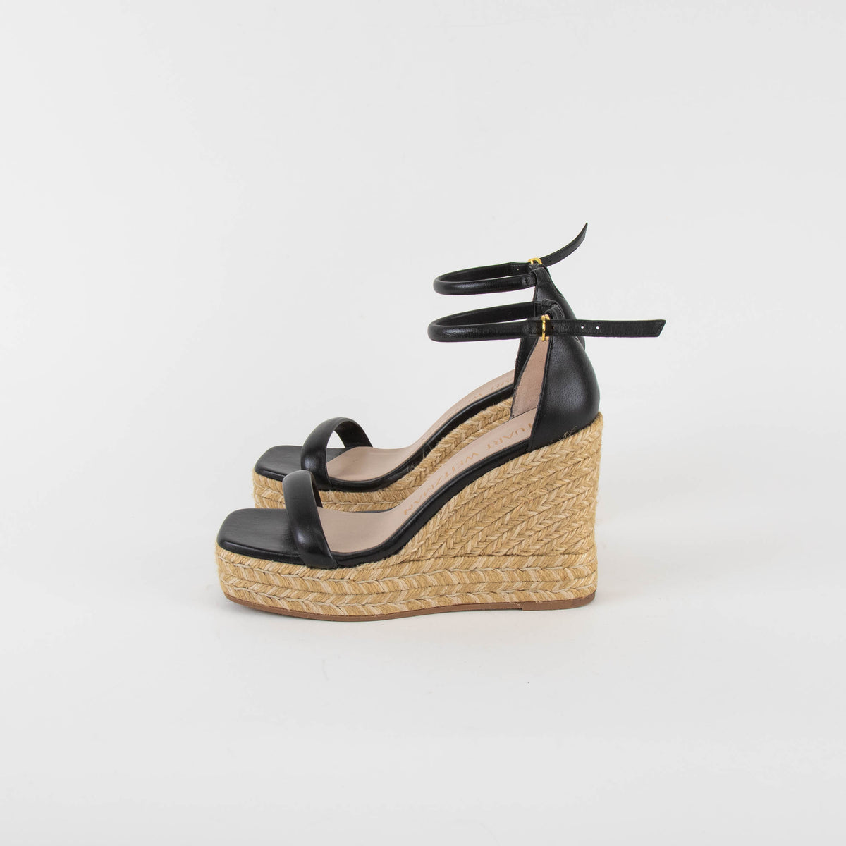 Stuart Weitzman Black Nudistcurve Sandal