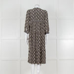 Ba&sh Black and White Printed Long Sleeve Tunic Dress