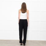 Iris & Ink Black Straight Leg Trousers