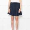 Theory Navy Pleated Textured Fabric Mini Skirt