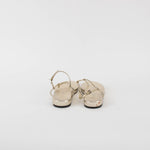 Prada Gold Metallic Flat Thong Sandal