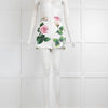 Dolce & Gabbana White Pink Rose Print Cotton Shorts