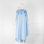 MSGM Pale Cotton Bandeau Dress With Ties