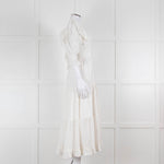 Neve & Noor White Broderie Anglaise Puff Sleeve Maxi Dress