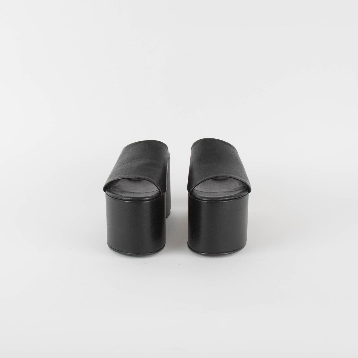 Simon Miller Black Wedge Open Mules