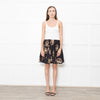 Dolce & Gabbana Black Brown Coin Print Textured Mini Skirt