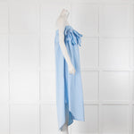 MSGM Pale Cotton Bandeau Dress With Ties