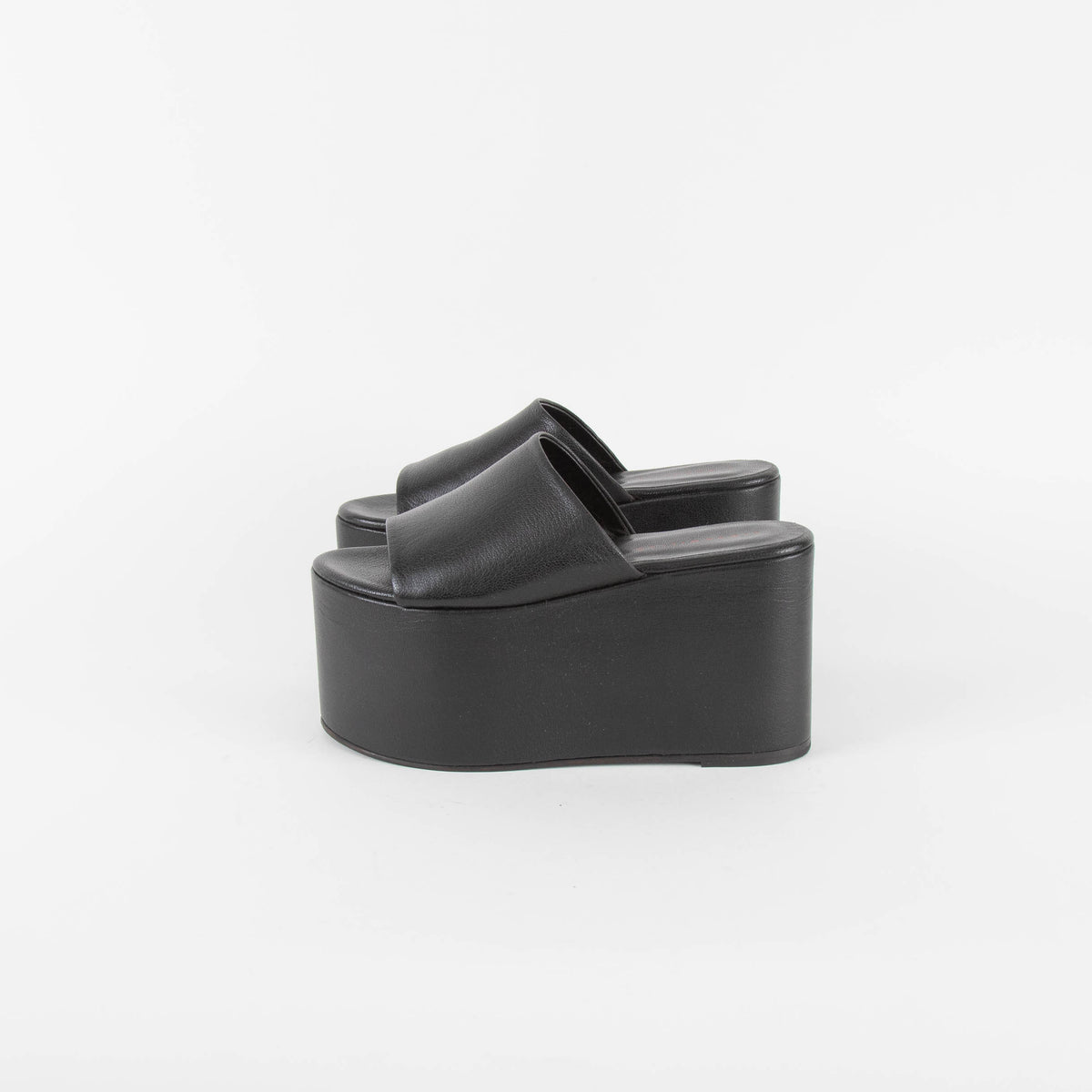 Simon Miller Black Wedge Open Mules