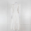 Neve & Noor White Broderie Anglaise Puff Sleeve Maxi Dress