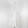 Neve & Noor White Broderie Anglaise Puff Sleeve Maxi Dress