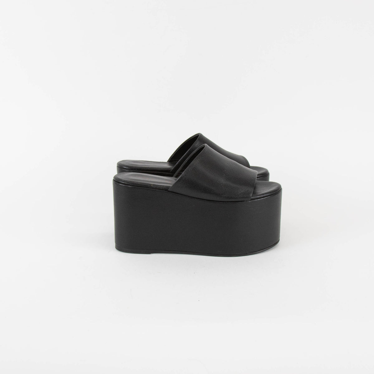 Simon Miller Black Wedge Open Mules