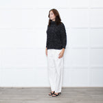 Christian Dior Black White Specked Bubble Roll Neck Jumper