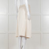 Theory Cream Textured Flap Front Knee Length Skirt