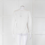 Zadig & Voltaire Cream Slogan Long Sleeve T-Shirt