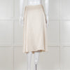 Theory Cream Textured Flap Front Knee Length Skirt
