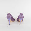 Jimmy Choo Purple Glitter Agnes Romy Heel Shoes