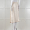 Theory Cream Textured Flap Front Knee Length Skirt