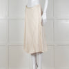 Theory Cream Textured Flap Front Knee Length Skirt