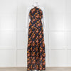 Paige Black Floral Chiffon Halter Neck Tiered Maxi Dress