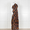 Paige Black Floral Chiffon Halter Neck Tiered Maxi Dress