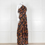 Paige Black Floral Chiffon Halter Neck Tiered Maxi Dress