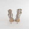 Diane Von Furstenberg Ursual Metallic Silver Strappy Sandal