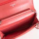 Chanel Coral Patent Wallet On A Chain
