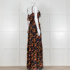 Paige Black Floral Chiffon Halter Neck Tiered Maxi Dress