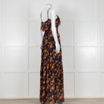 Paige Black Floral Chiffon Halter Neck Tiered Maxi Dress